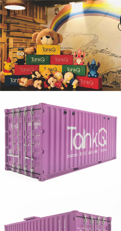 臺灣餐盒紫色集裝箱模型 海藝坊定制化1:20仿真模型的藝術與實用